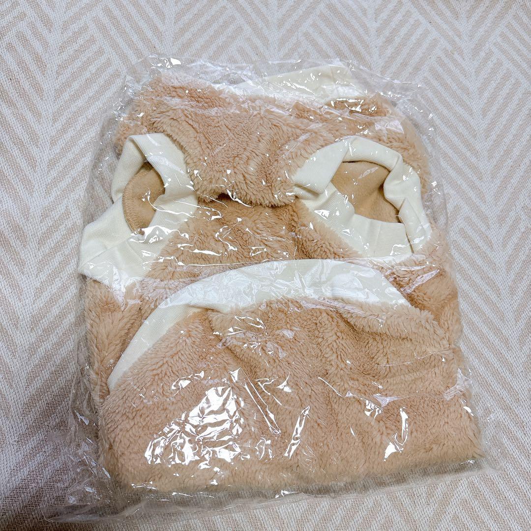 XL 犬の服 ホワイト もこもこ ふわふわ 暖か 冬 散歩 家用 オシャレ