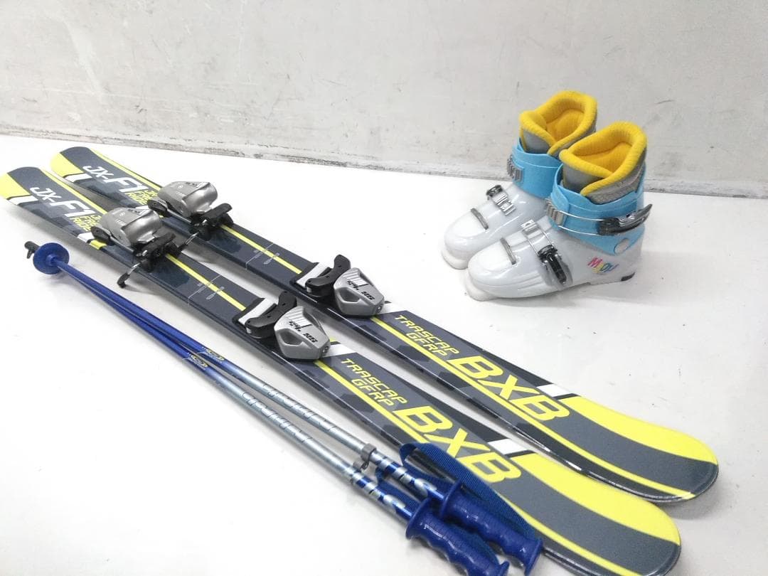 ジュニアスキー4点セット 板 B×B 118cm ブーツ マックガー 23cm