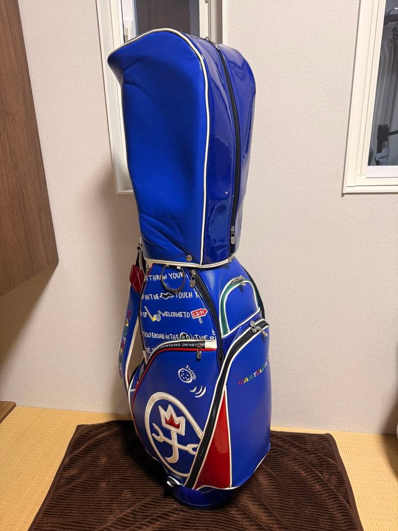 カステルバジャック ゴルフ キャディバッグ ヘッドカバー付き‪✕‬4個