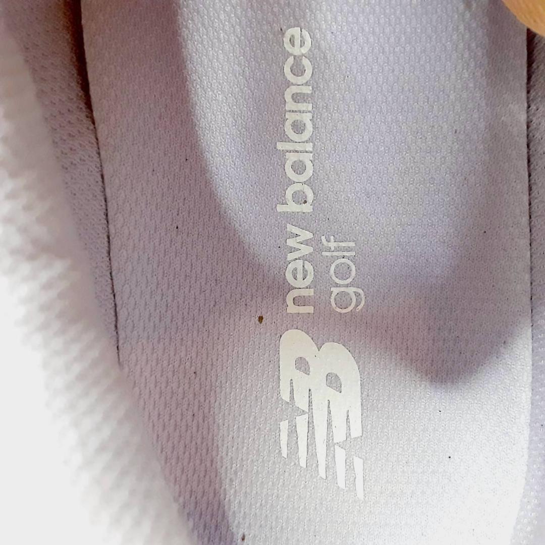 美品 23.5㎝◎new balance 574 スパイクレスゴルフシューズ 白