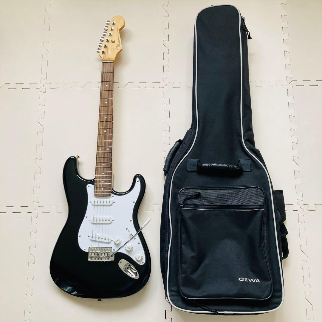 Mavis　メイビス　エレキギター　ストラトキャスター　ブラック　ソフトケース付