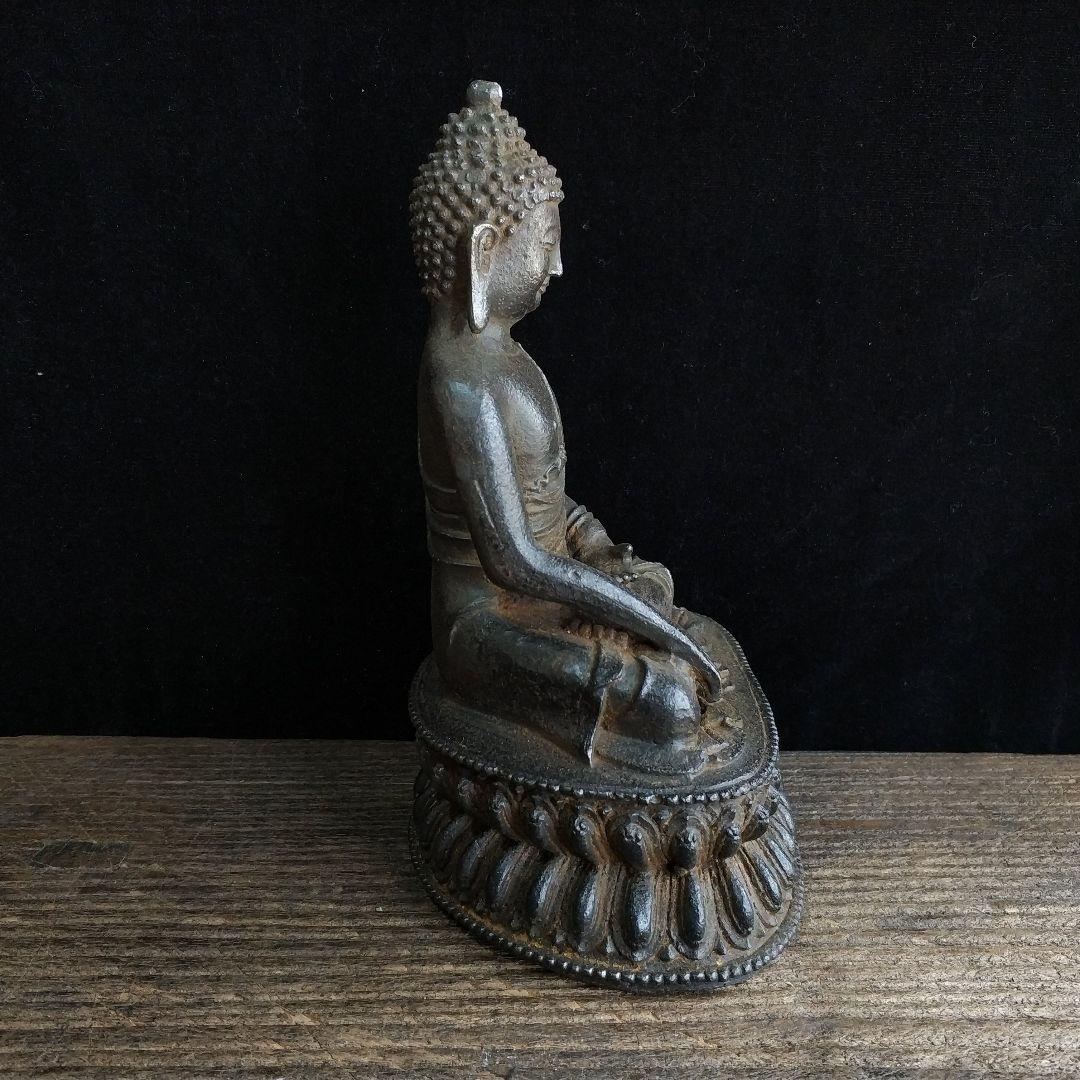 鉄器 鉄仏 釈迦牟尼坐像 工芸品 美術品 置物