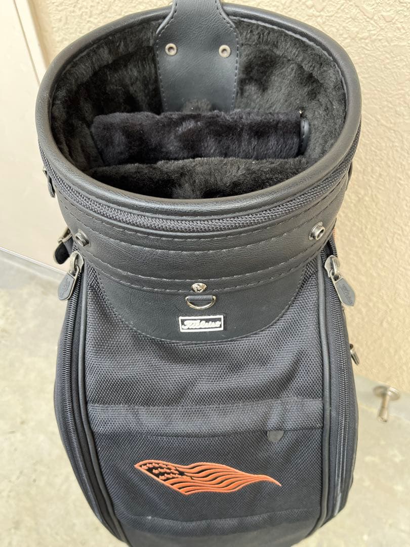 激レア！Titleist　タイトリストキャディーバッグ　布製　フードカバー付属
