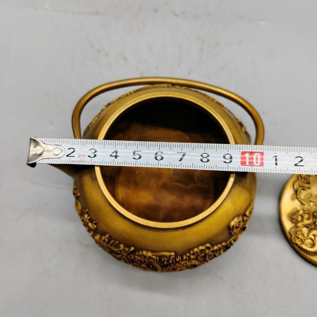 銅製 銅壺 龍鳳茶壺 徳利 手提げ壺茶道具 装飾品 工芸品 置物