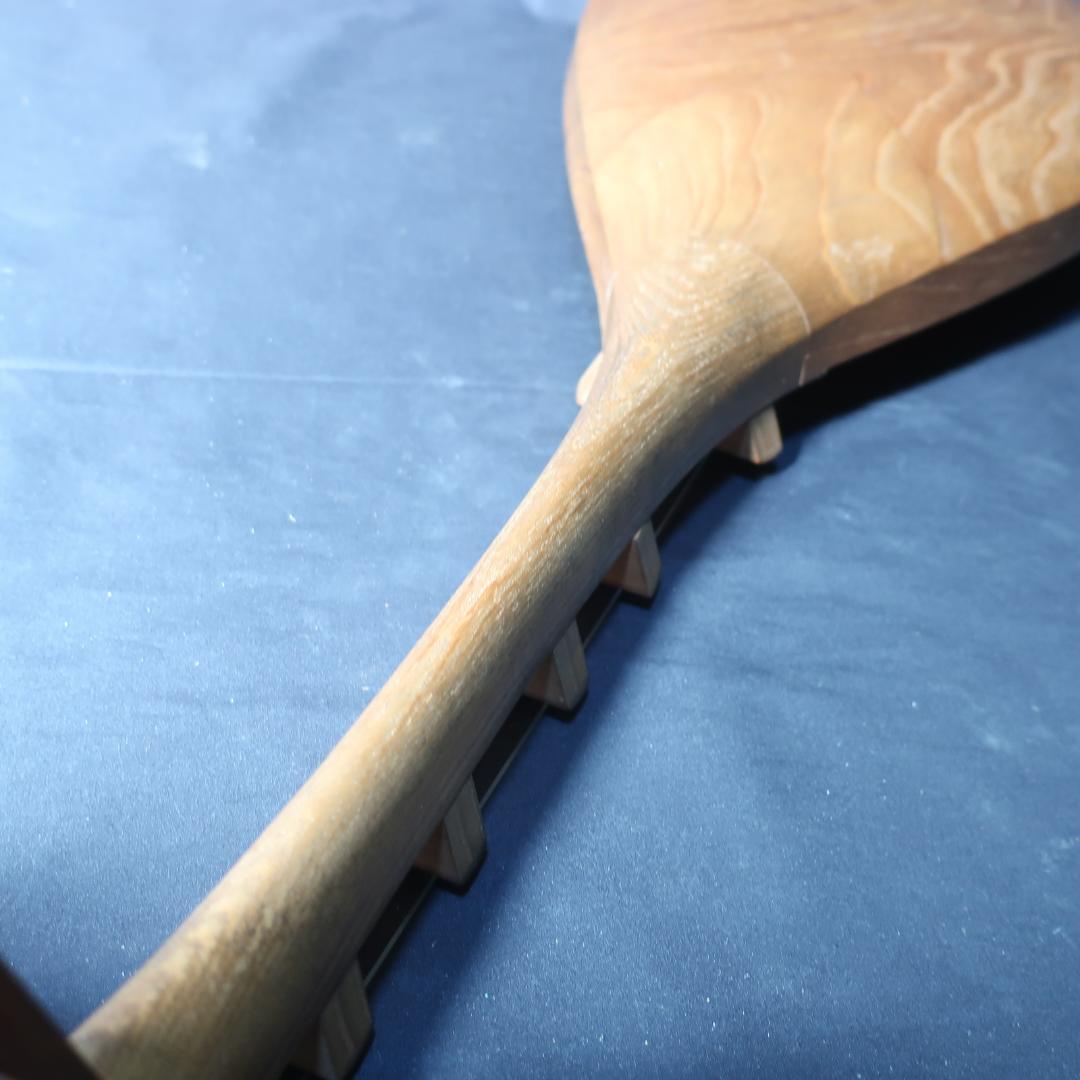 筑前琵琶 四弦五柱 半月細工 撥付き 和楽器