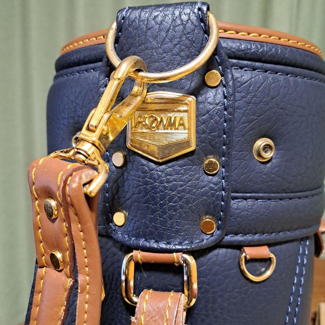 HONMA ゴルフバッグ。フード付き。美品！ 1部本革。