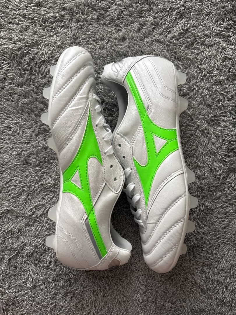 Mizuno Morelia サッカーシューズ 日本製 ホワイト/グリーン