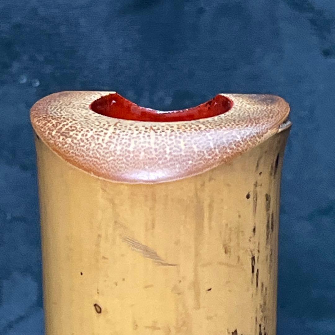 尺八 琴古流 在銘 3印 籐巻き 銀三線 七孔 【音出し確認済み】【良品】