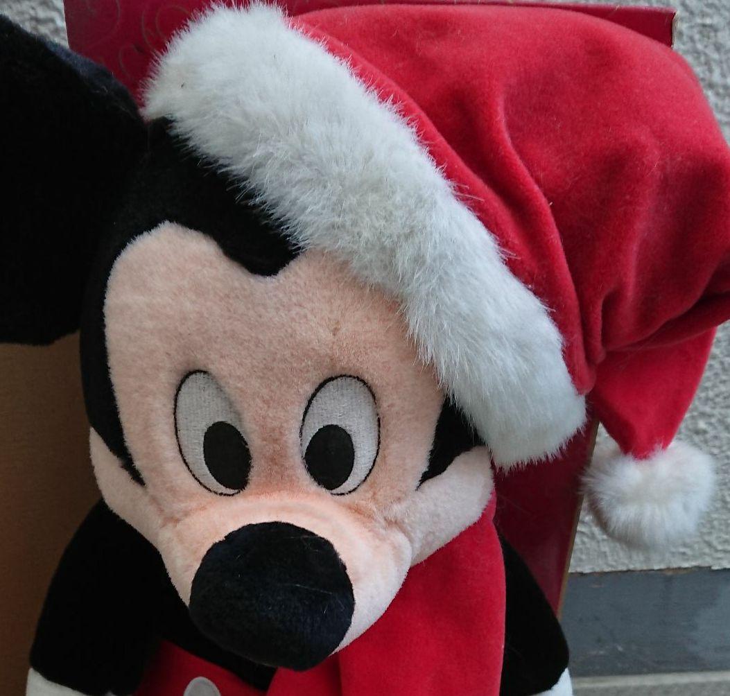 アメリカンヴィンテージディズニー箱入りミッキーマウスぬいぐるみ、クリスマス