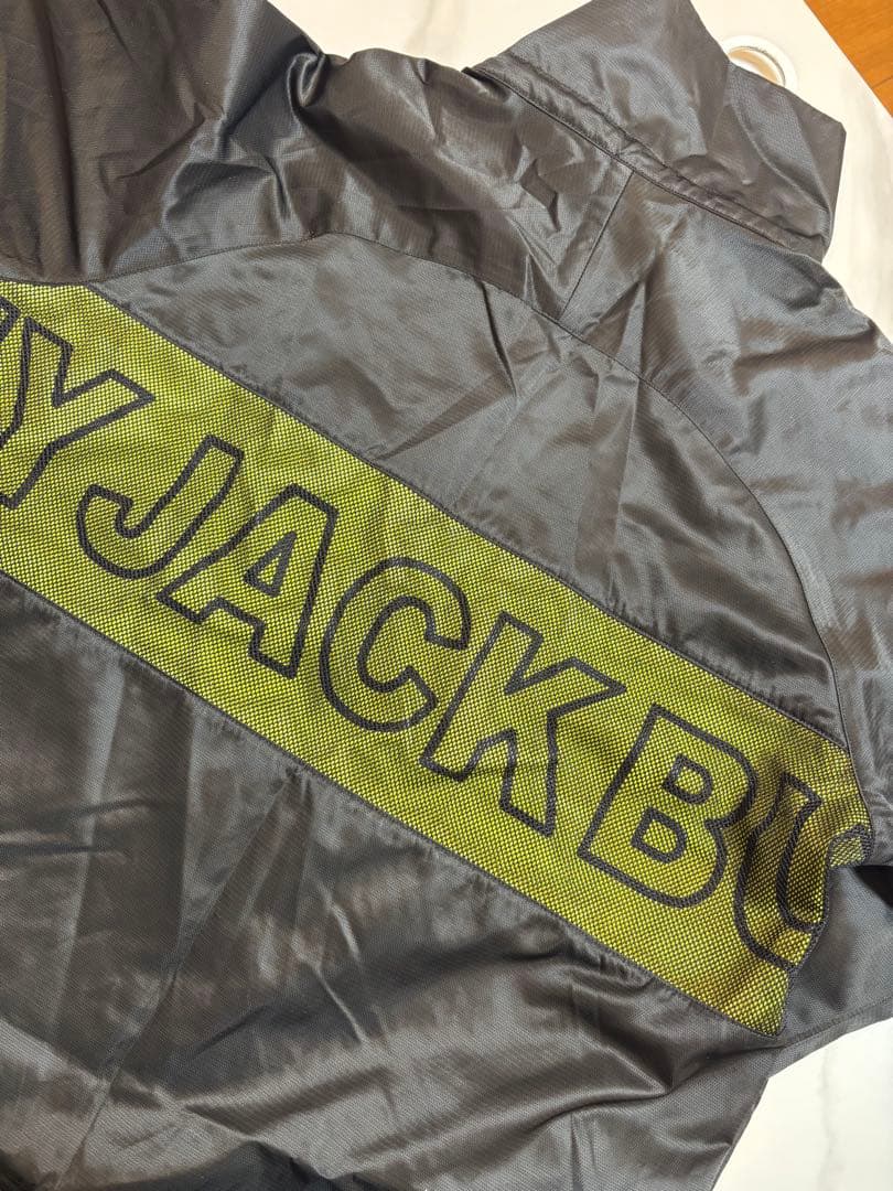 JACKBUNNY メッシュロゴジャケット グレー/イエロー