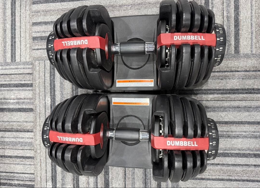 ②◆2個セット 可変式ダンベル ダイヤル調整2.5Kg〜24Kg