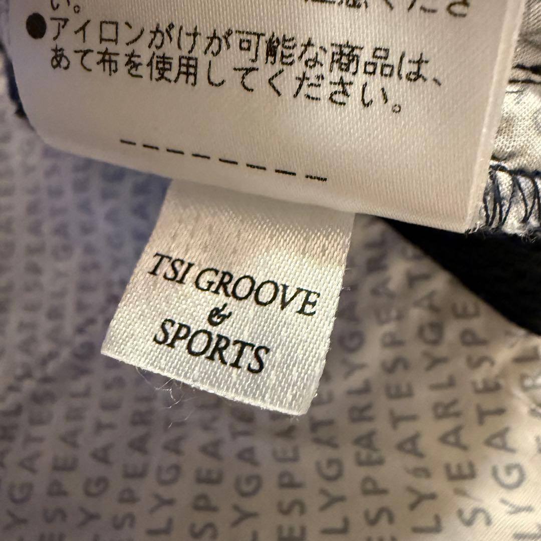 人気デザイン　パーリーゲイツ　パンツ　L〜XL相当 紺　黒　サイドライン　5