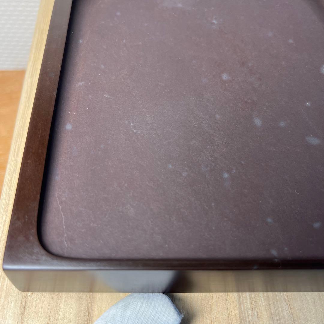 ⭕️赤間硯　特別制作　方研　四角硯　日本工芸会正会員　弘雲堂　伝統工芸士　下井唯石