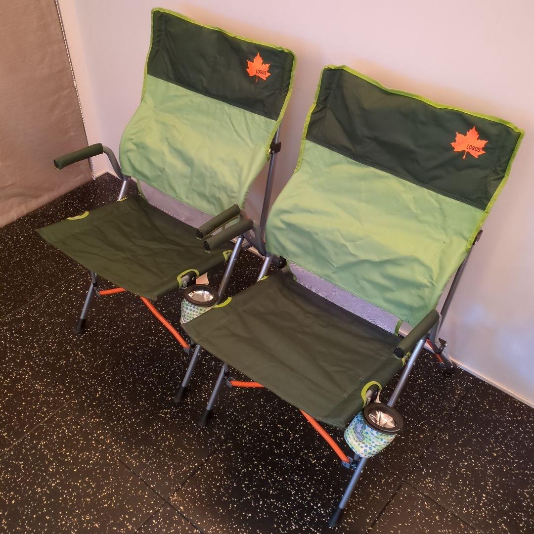 ロゴス LOGOS Life バックホールドチェア（ブラウン）2台セット【美品】