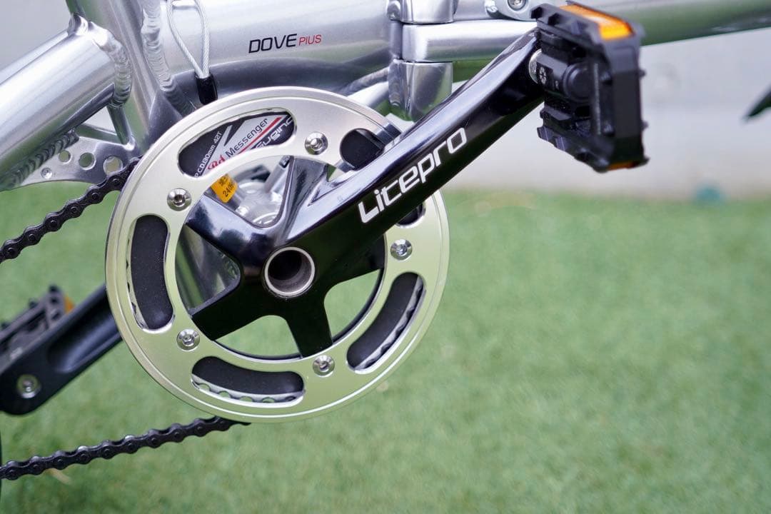 【引取り】ダホン　DOVE PLUS シルバー　美品　ミニベロ