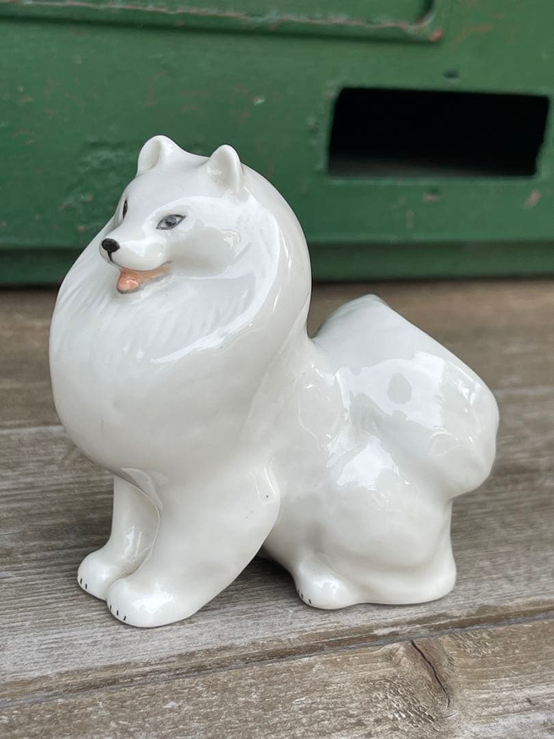 希少 ロモノーソフ製 サモエド EXPO70 フィギュリン ソビエト館 ソ連