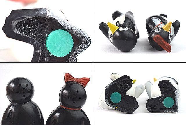 ペア！1950’ｓ KOOL クール たばこ ペンギン ビンテージ 塩＆胡椒入れ