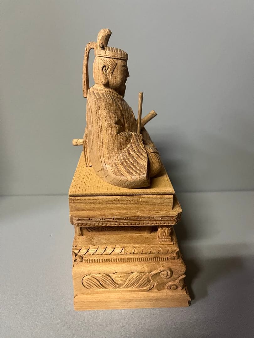 菅原道真公　木彫り　欅材　天神様　学問の神様　22