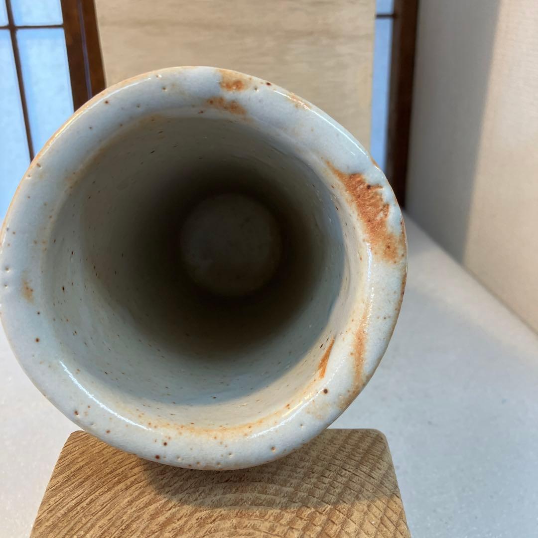 骨董　華道道具　花入　志野焼　筒花入　N737SH