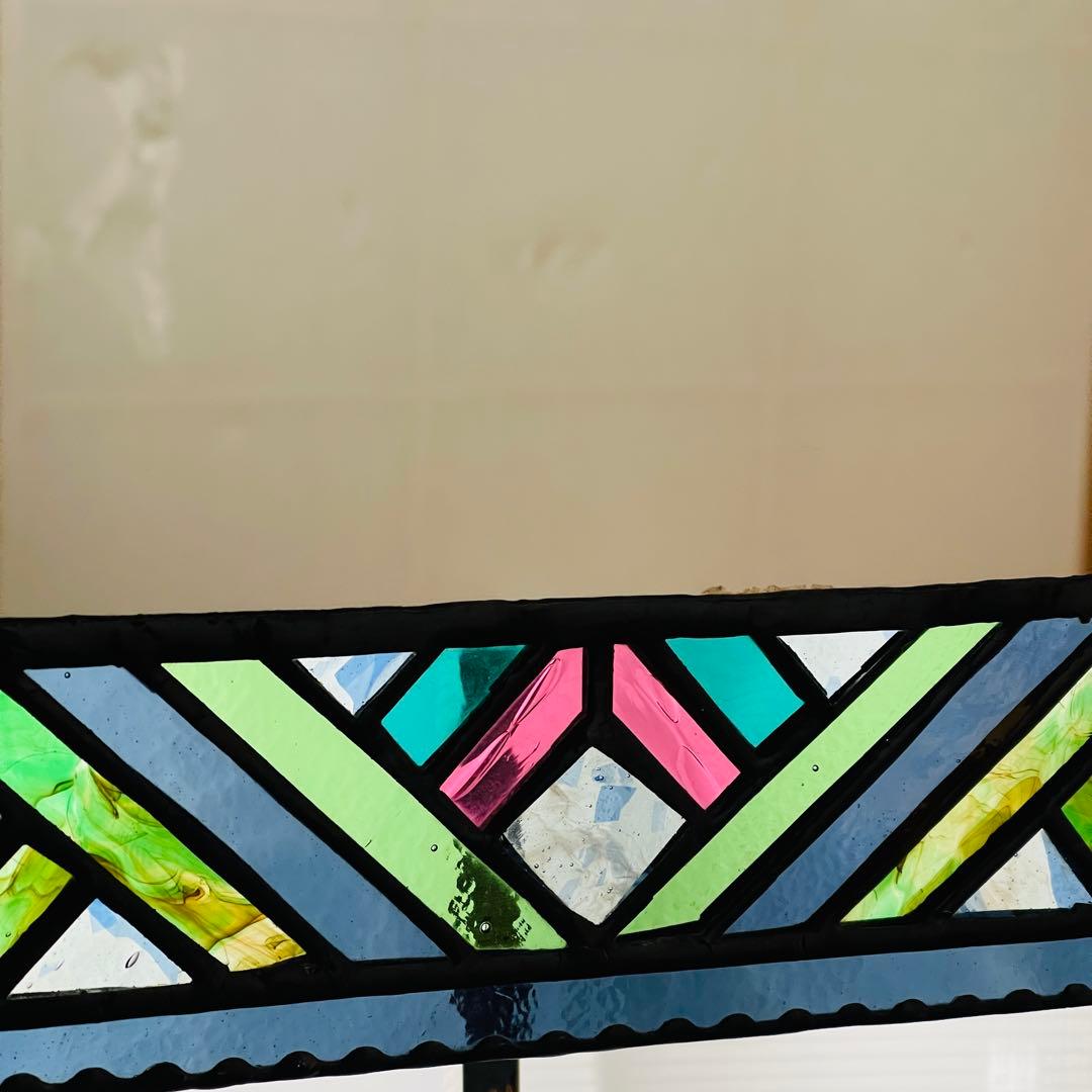 ✮美品✮ ステンドグラス　鏡　壁掛け　ウォールミラー