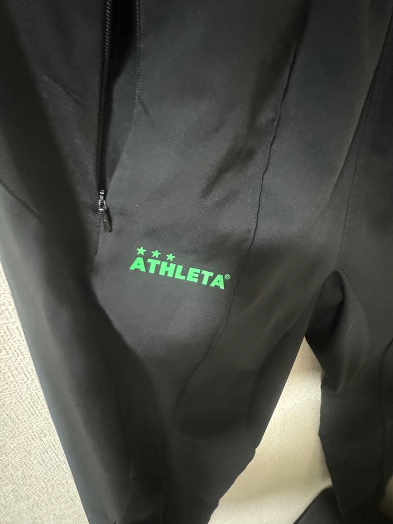 東京ヴェルディ選手支給品　ATHLETA ジャージ 上下セットL 黒/緑