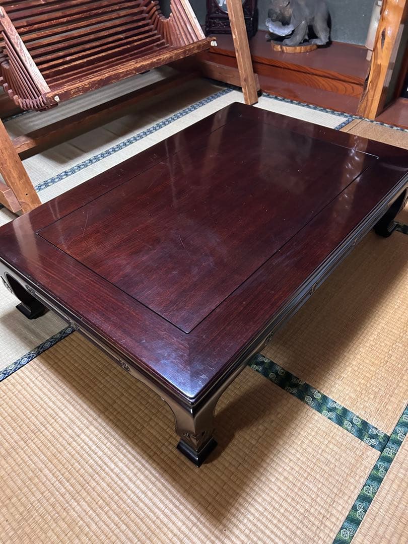 ダークブラウン和風座卓　カリモク