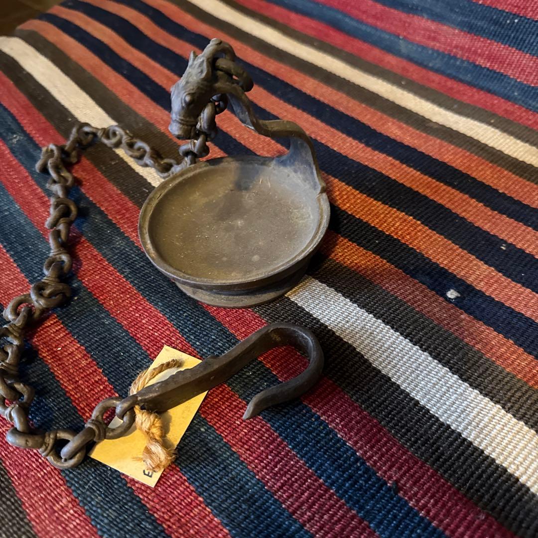 インドブラス吊るし灯明L