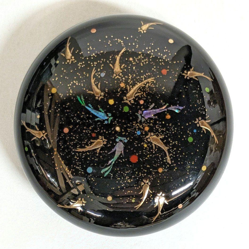 【ゲリラセール・新品】 香合　游　ゆう　下出祐太郎作　2.5寸　下出蒔絵司所