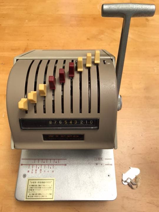 送料無料　小切手印字機　手形印字機　NIPPO 製品　昭和レトロ