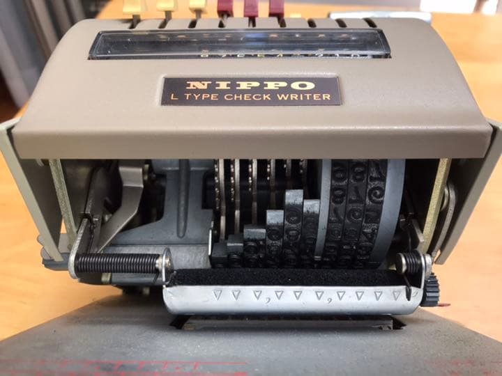 送料無料　小切手印字機　手形印字機　NIPPO 製品　昭和レトロ
