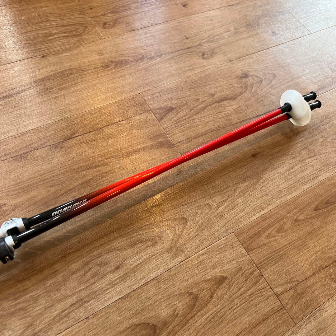 オガサカ　スキー ストックLC FS ホワイト 調整可能