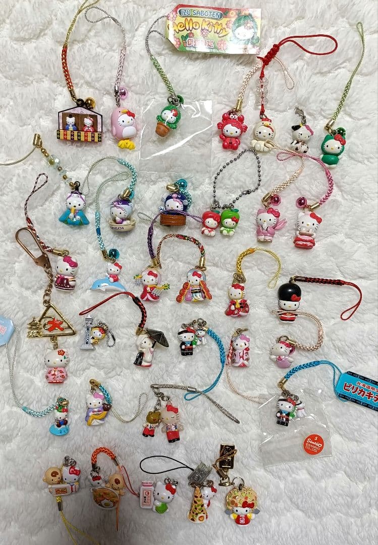 キティ　ハローキティ　値付け　ご当地限定　ストラップ　まとめ売り　サンリオ　レア