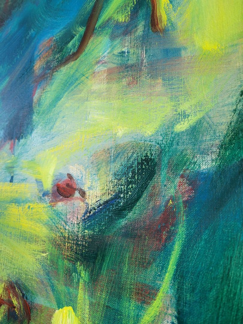 No.4「青の光景」絵画 油絵 キャンバス直筆