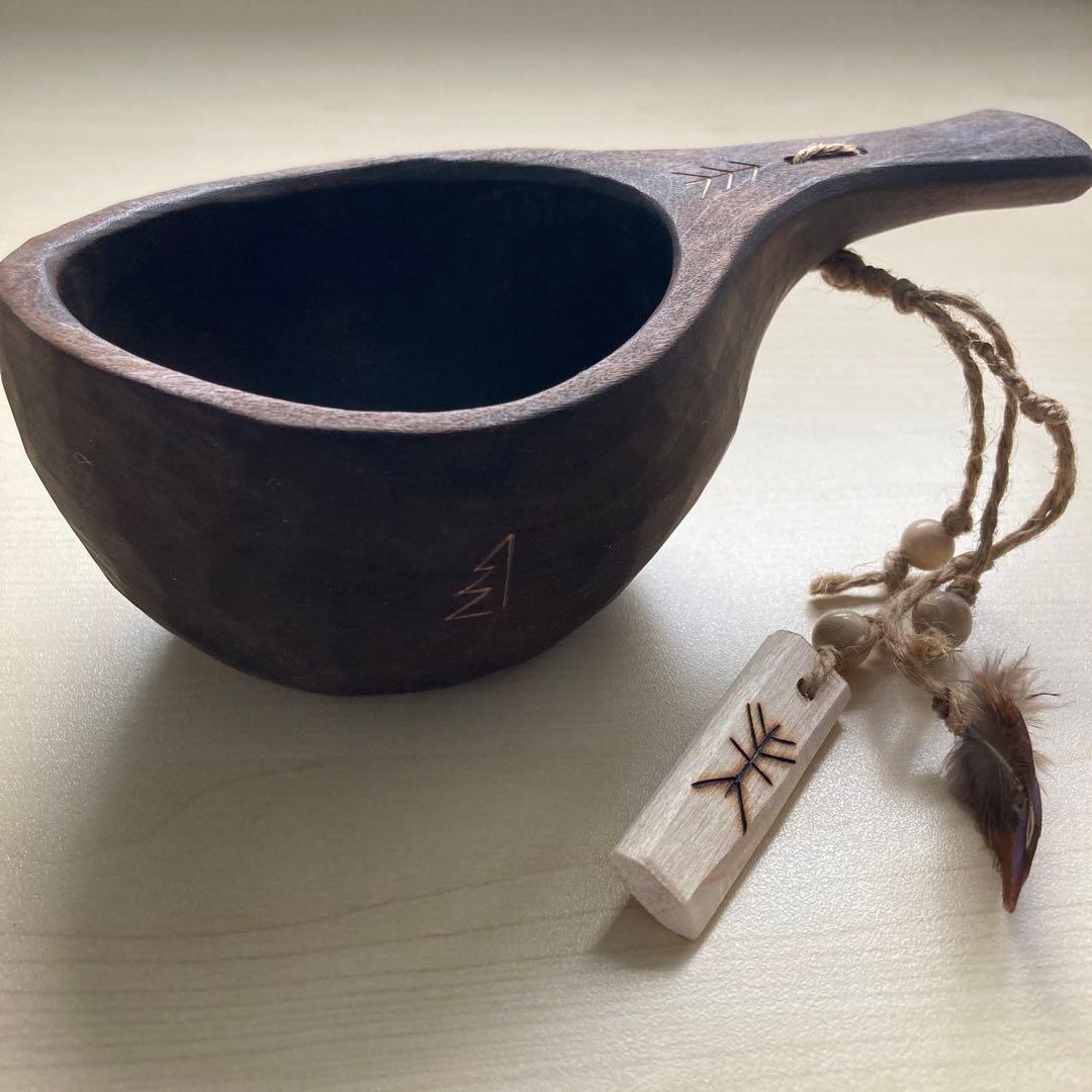 【新品】ソウルオブシベリア　#4 ホワイトペンダント　ククサ　No.8002