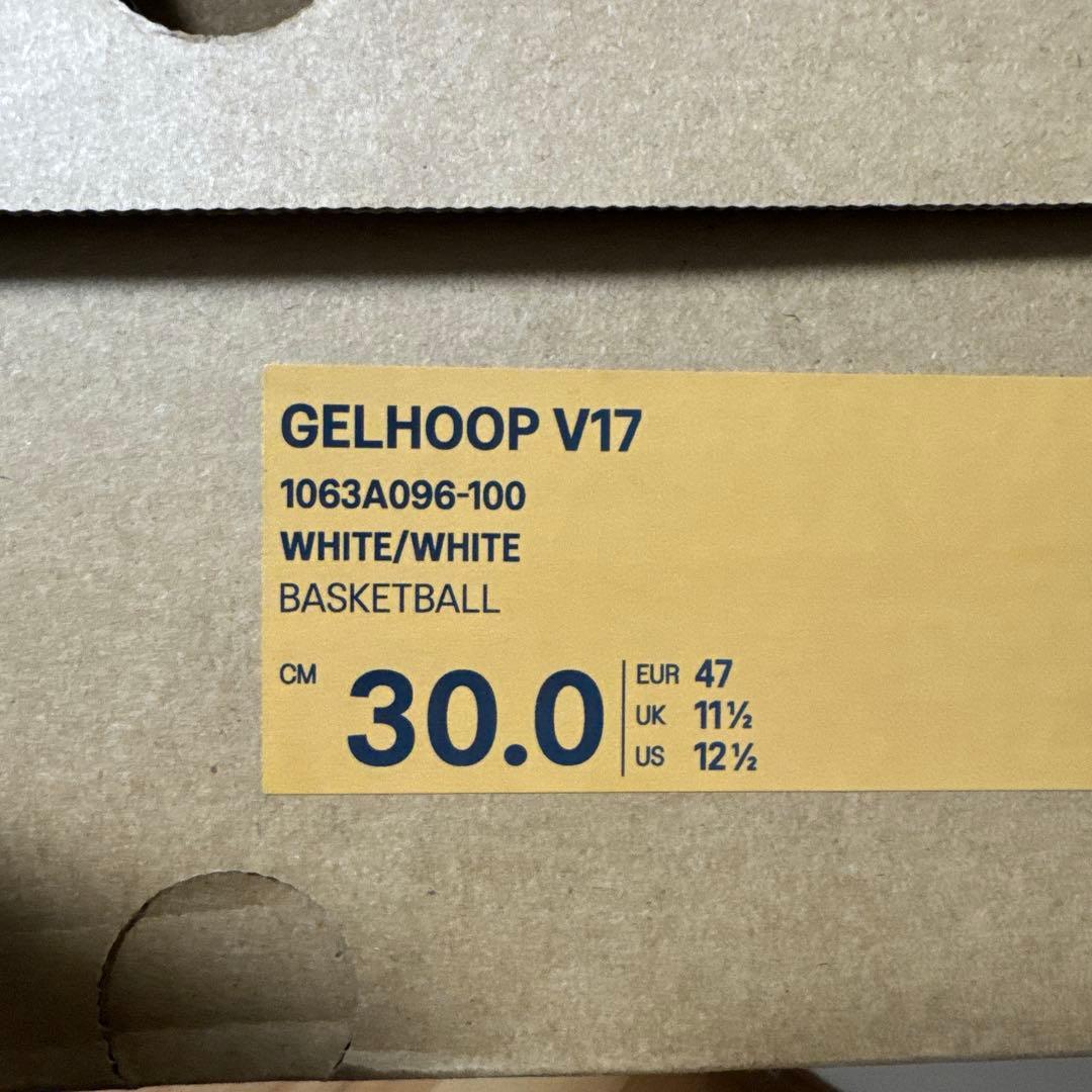 バスケットボールシューズ asics ゲルフープV17 30cm 新品未使用