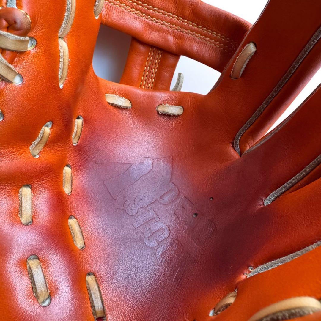 DEAD STOCK 硬式グローブ オレンジ　ジュテルレザー皮革ステア