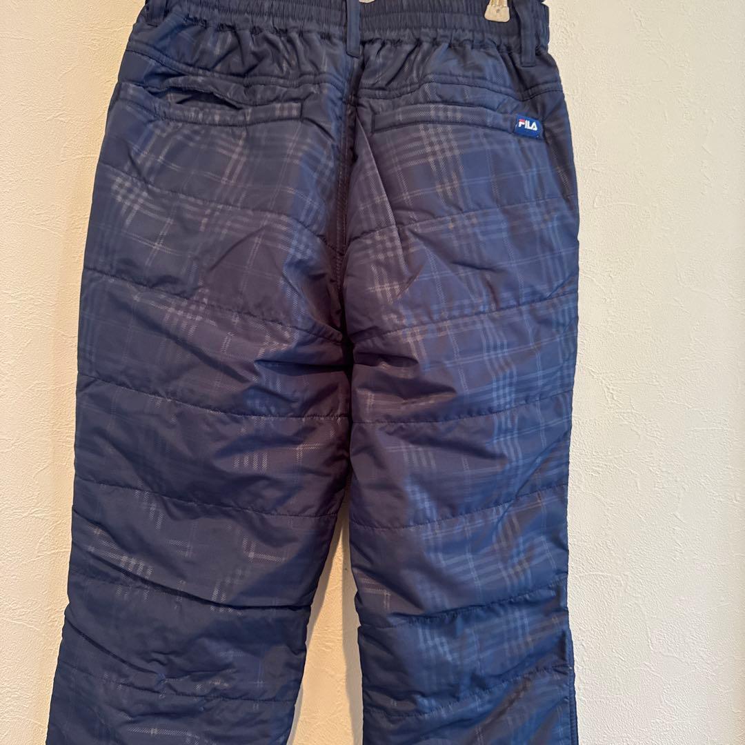FILA GOLF 中綿入りチェックパンツ ネイビー