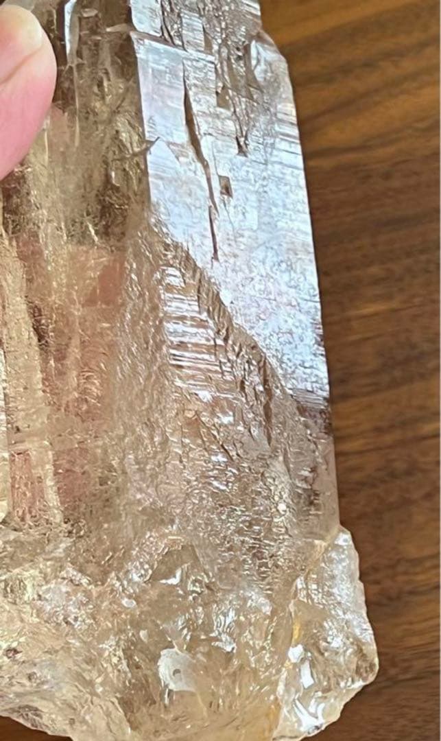 【希少】天然非加熱 シトリン カテドラル原石 555g 高透明　単結晶　黄水晶