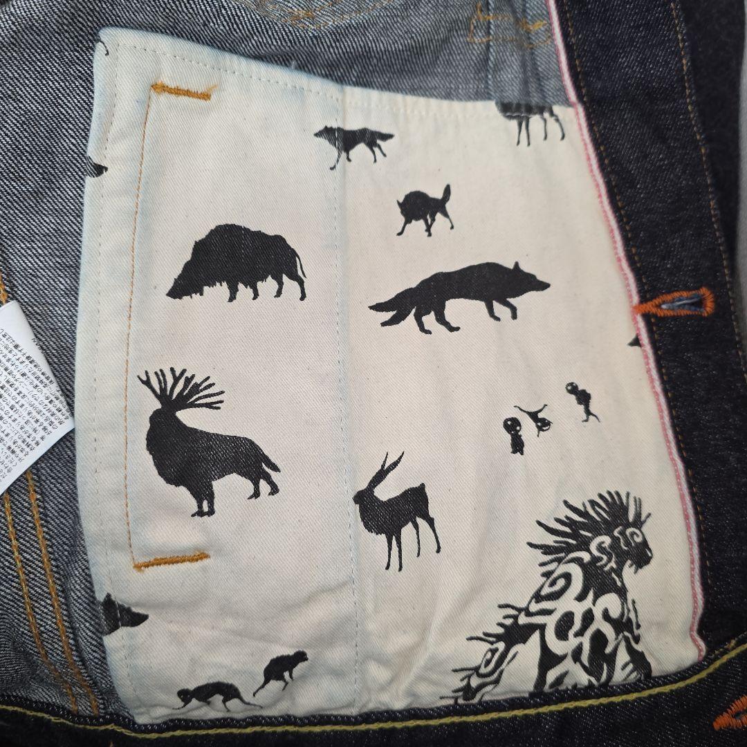 ジブリ GBL×桃太郎ジーンズ　もののけ姫　デニムジャケット　Mサイズ