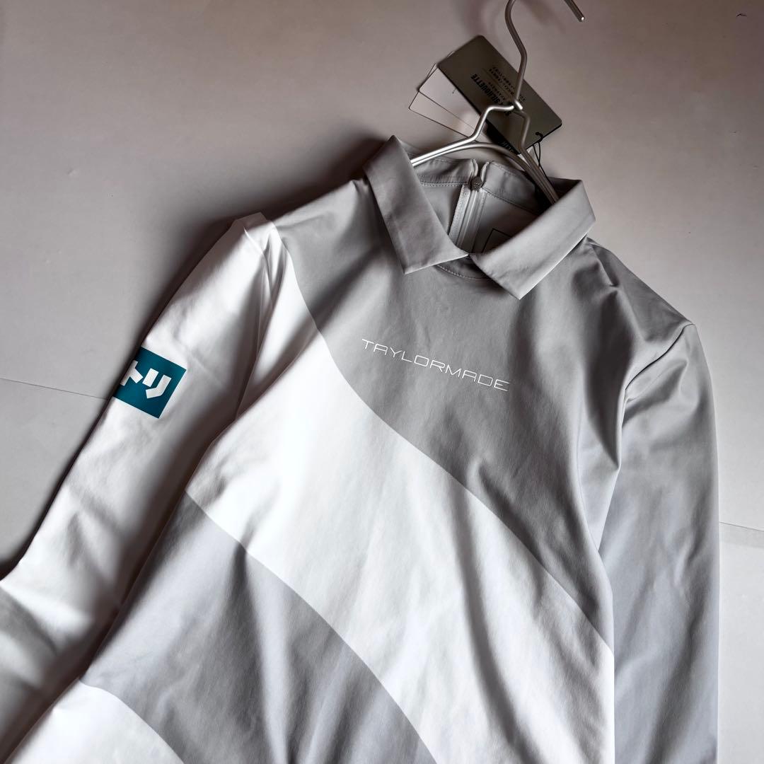 ゴルフ テーラーメイド スリムシルエット UVケア 企業ロゴ ポロシャツ L