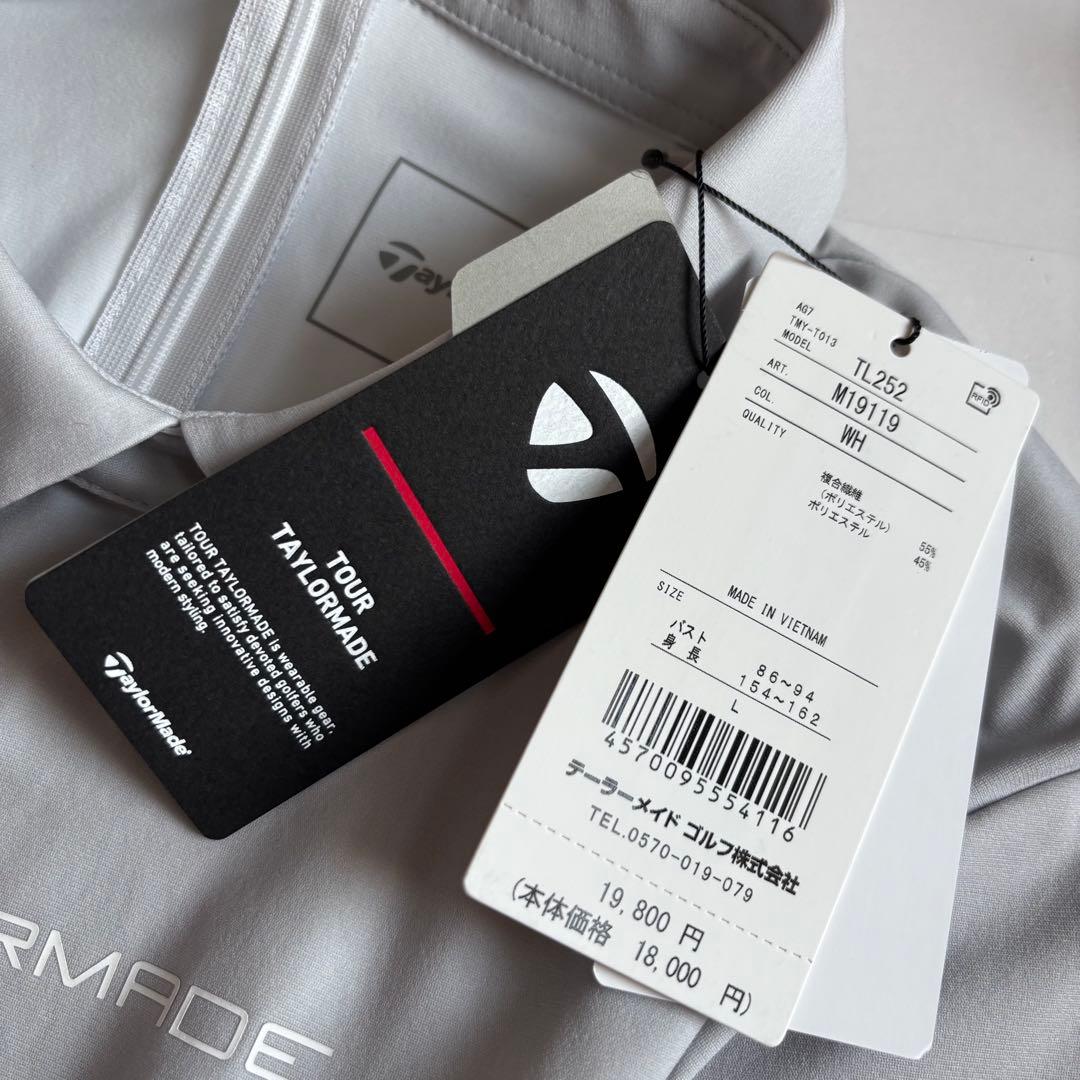 ゴルフ テーラーメイド スリムシルエット UVケア 企業ロゴ ポロシャツ L