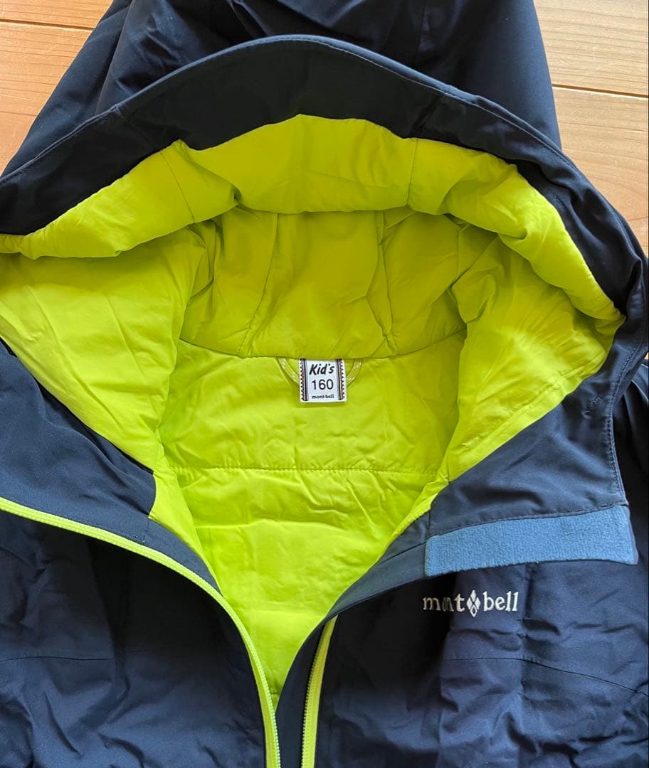 mont-bell パウダーステップ パーカ Kid's 160 ネイビー