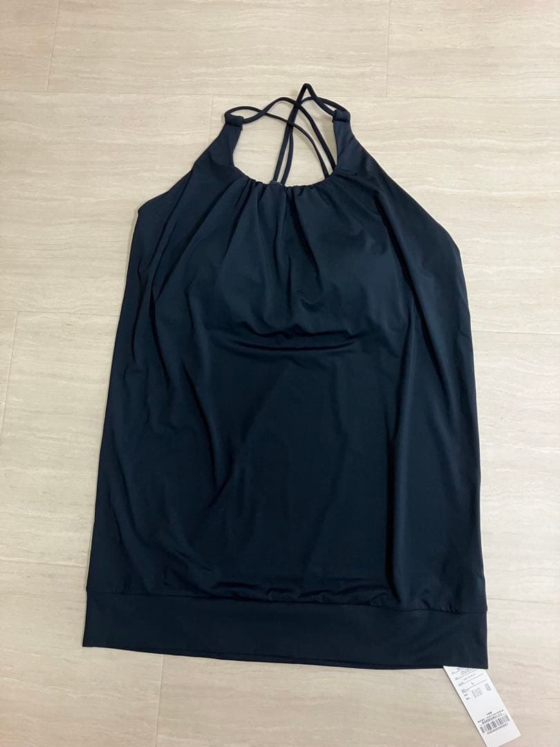 新品未使用SUKALA フロントギャザークロスキャミソールスモークブラック L
