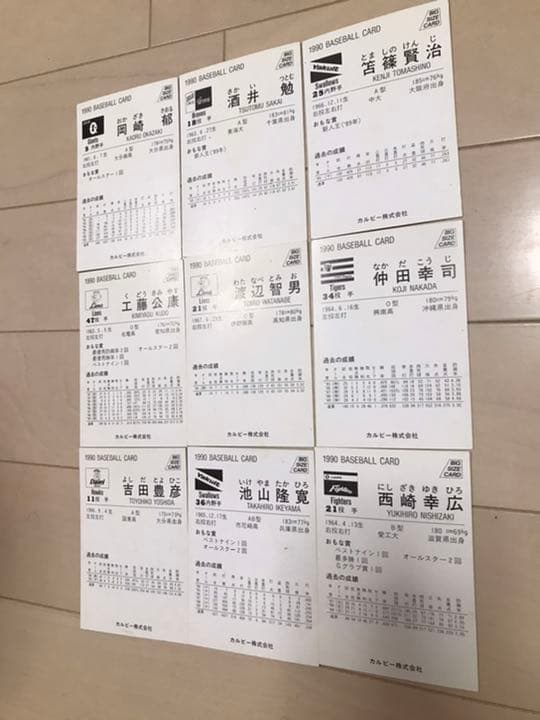 プロ野球90年ビックサイズカード