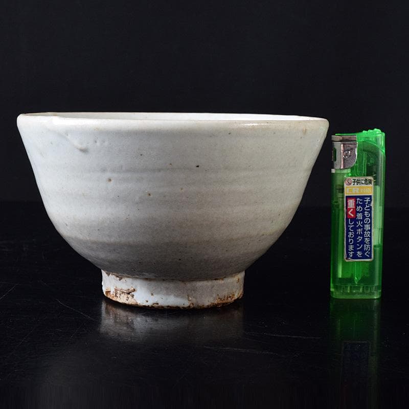 朝鮮美術　李朝　高麗白磁　茶碗　時代箱付　D　R8763