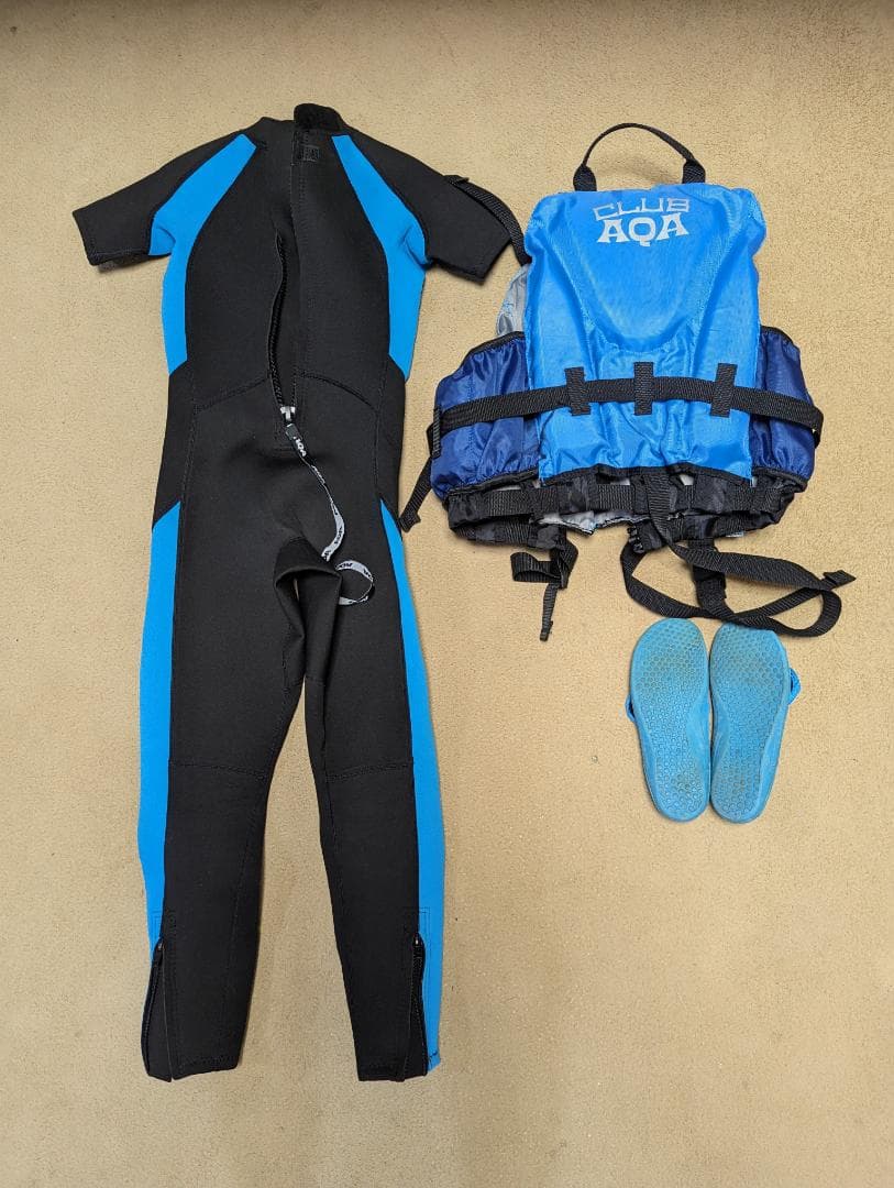 子供用140ウエットスーツ シーガル ライフジャケット マリンシューズ セット