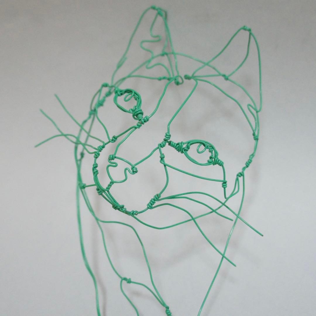 HAyU hayu ワイヤーアート ハユ 猫 アート 水金地火木土天冥海