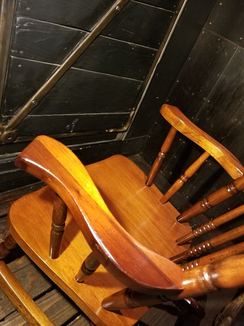 希少　ヴィンテージ　ウィンザー　チャイルド　ロッキングチェア　硬木　無垢材