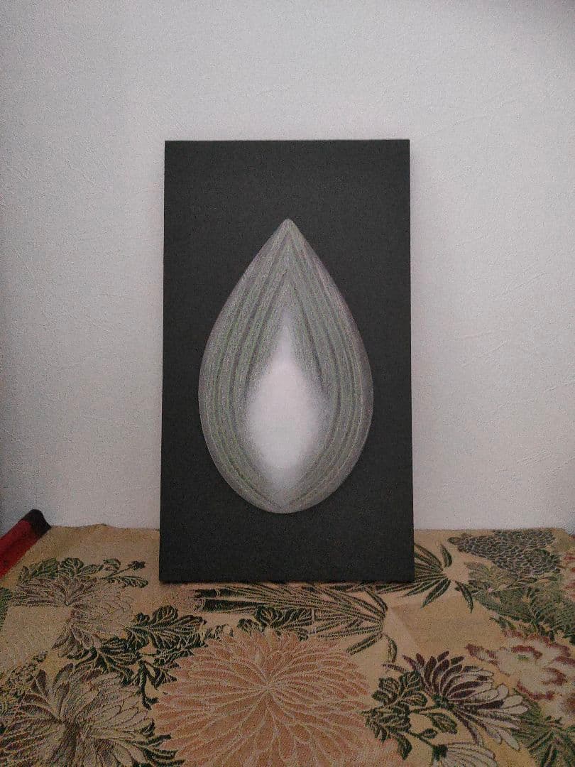 蓮の葉　パート・ド・ヴェール　額