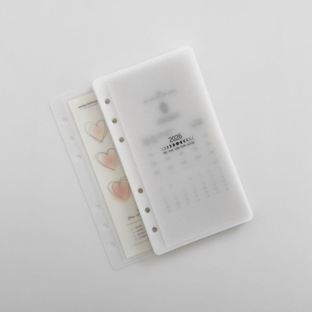 早い者勝ち　韓国　バインダー　貯金　リフィル　セービング　2026年　カレンダー